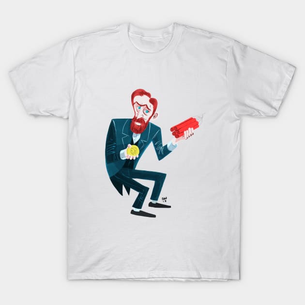 Alfred Nobel T-Shirt by washburnillustration